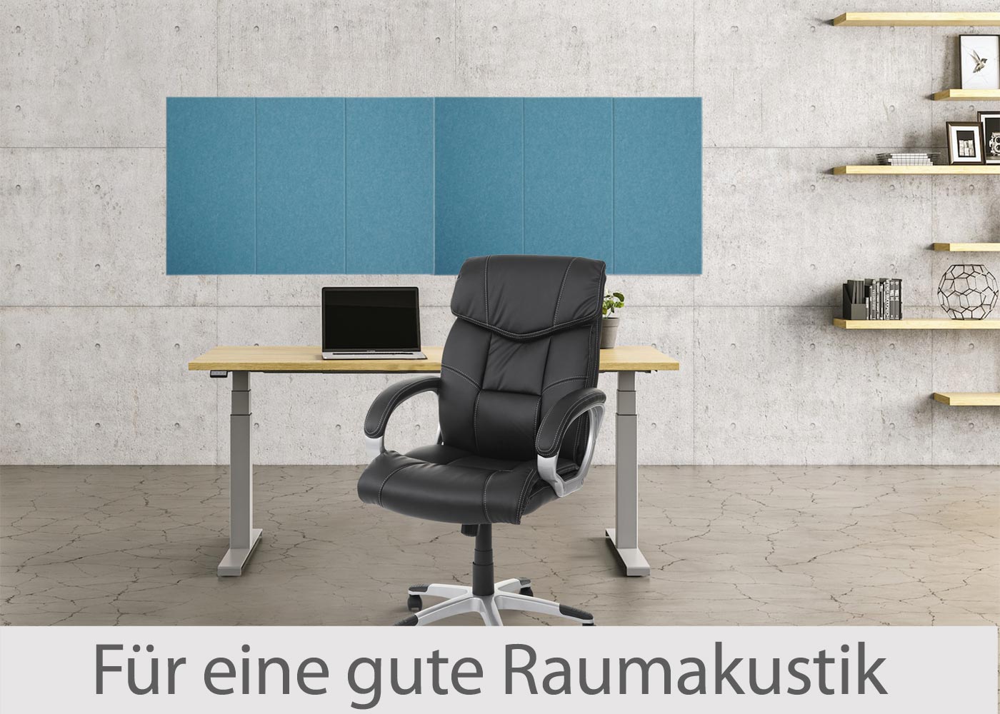 Cosmo Casa - Set van 6 Akoestische Wandpanelen - Geluidsisolatie - 1 m² Oppervlakte 60×30 cm - Blauw