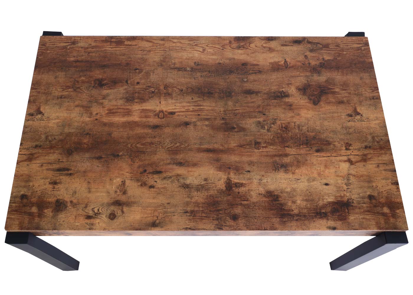 Cosmo Casa - Eettafel - Industrieel metaal frame - Hout - Donker wild eiken - 140×80 cm