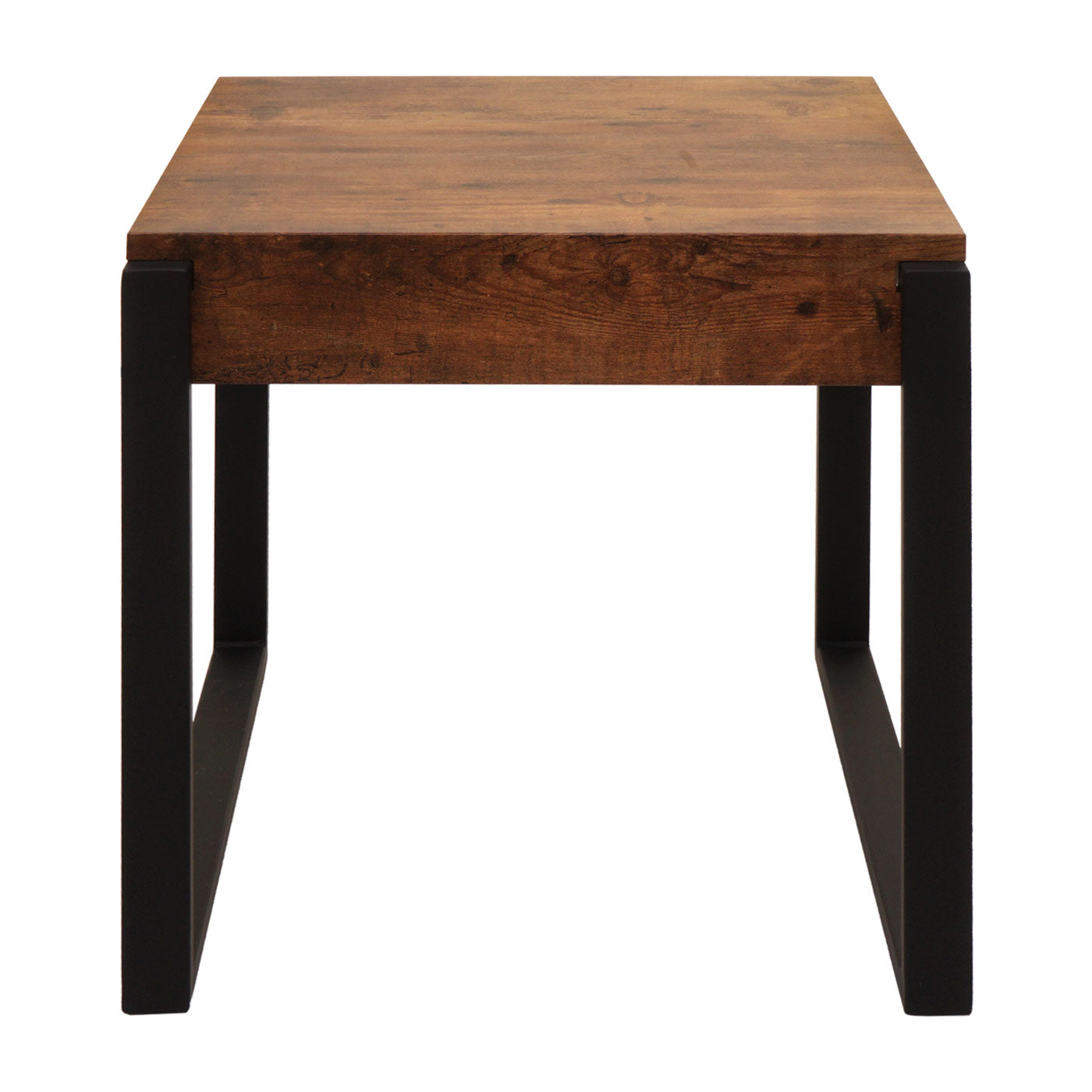 Cosmo Casa - Bijzettafel - Salontafel & Nachtkastje - Metaal & MDF - Dark Wild Eiken - 51×50×54 cm