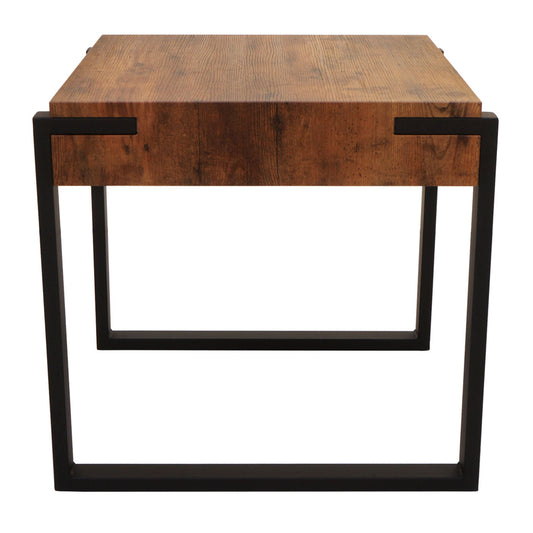 Cosmo Casa - Bijzettafel - Salontafel & Nachtkastje - Metaal & MDF - Dark Wild Eiken - 51×50×54 cm