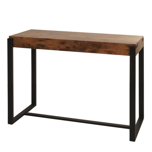 Cosmo Casa - Consoletafel - Telefoontafel & Werktafel - Metaal - Dark Wild Eiken - 81×100×40 cm