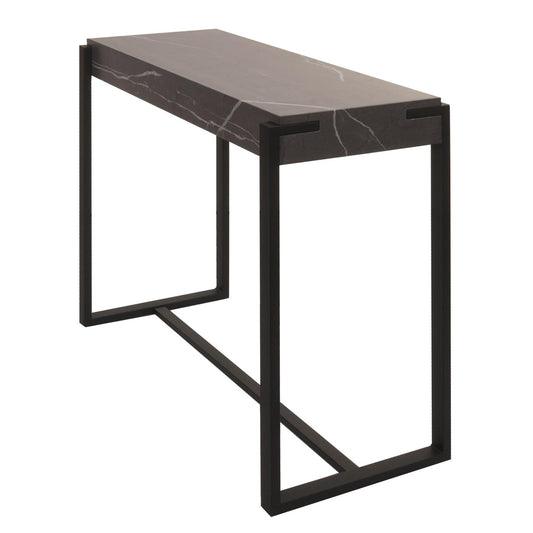 Cosmo Casa - Consoletafel - Telefoontafel & Werktafel - Metaal - Marmerlook Grijs - 81×100×40 cm