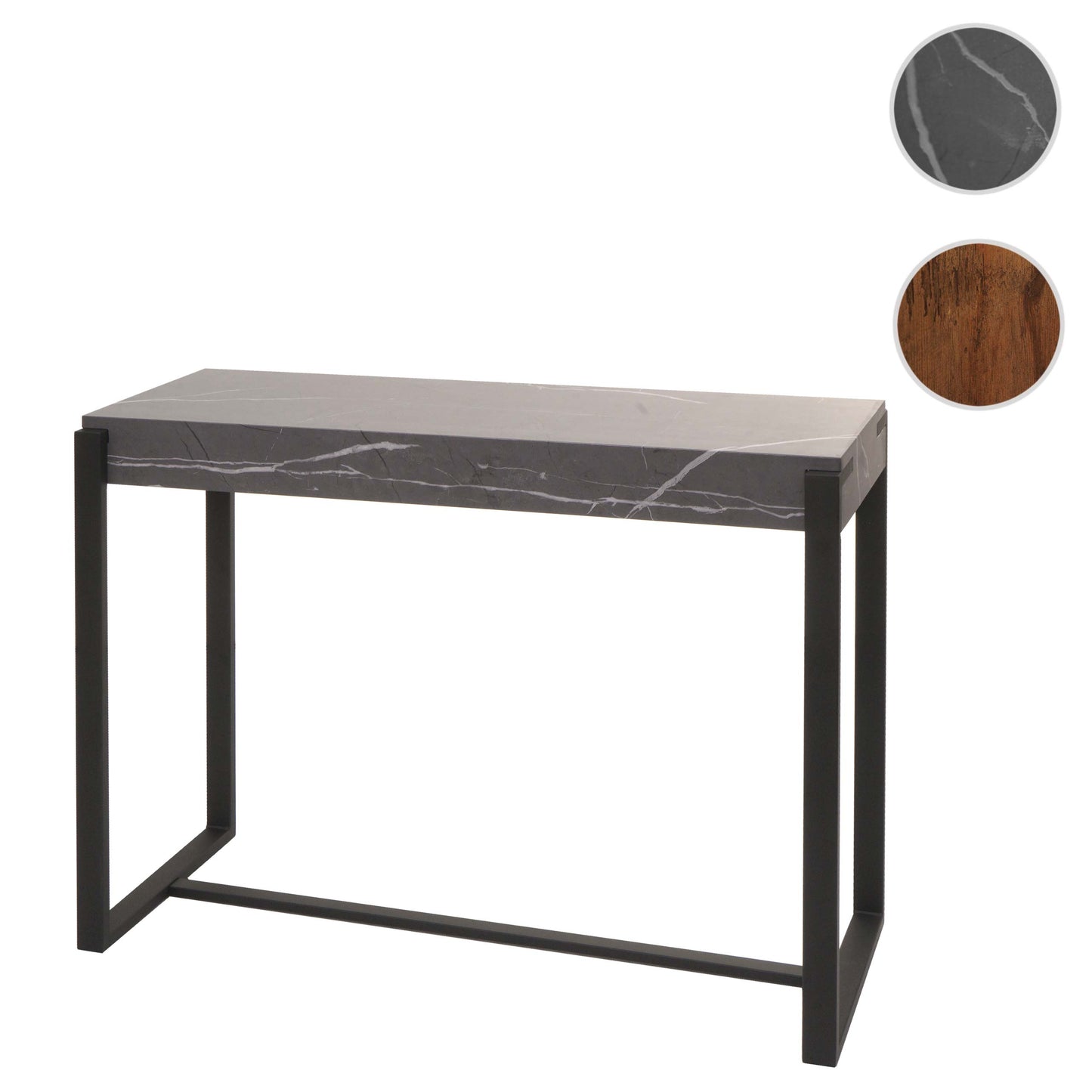 Cosmo Casa - Consoletafel - Telefoontafel & Werktafel - Metaal - Marmerlook Grijs - 81×100×40 cm