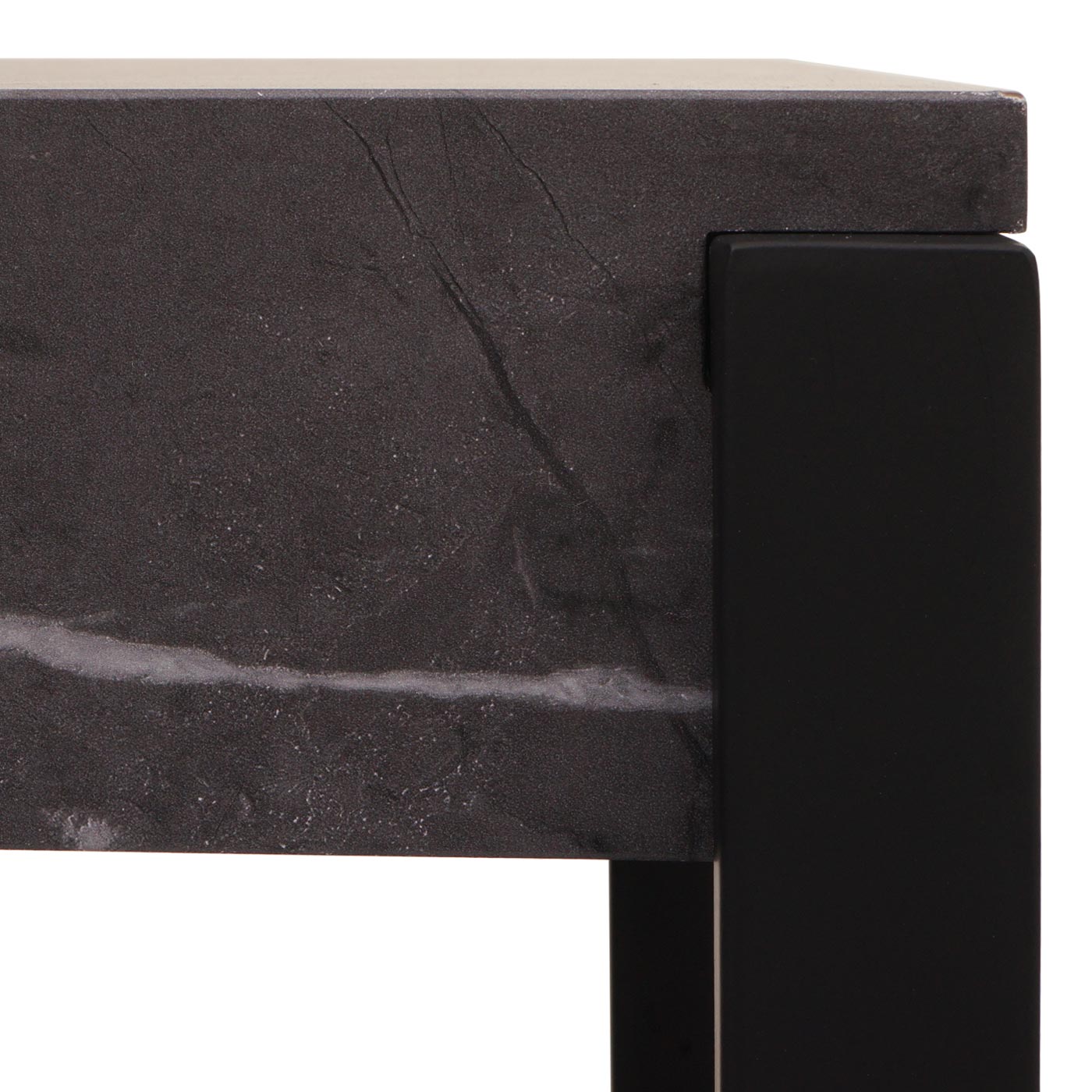 Cosmo Casa - TV-rek - Lowboard - Houtlook & Metaal - Marmerlook Grijs - 42×120×44 cm