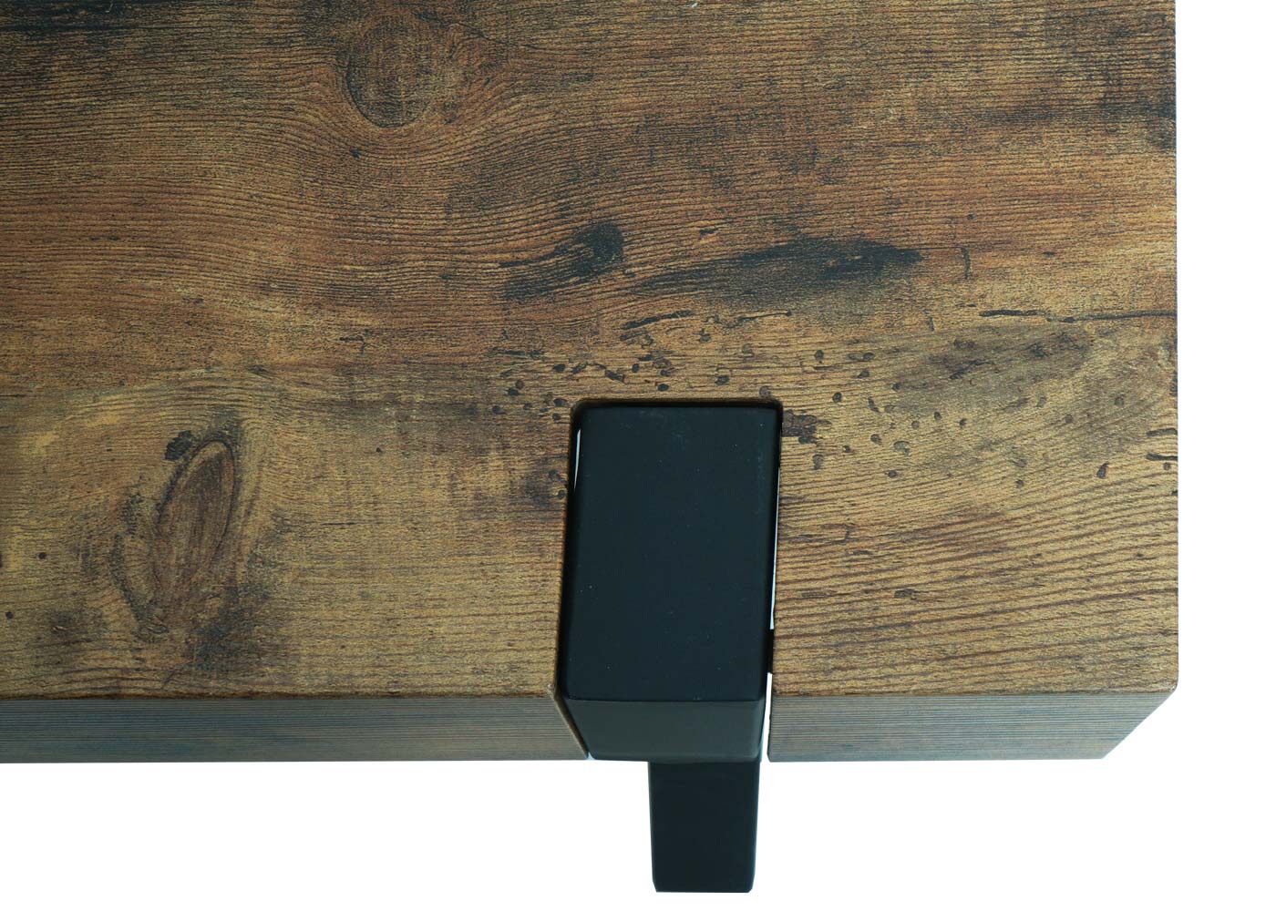 Cosmo Casa - Bijzettafel - Salontafel & Nachtkastje - MDF & Metaal - Dark Wild Eiken - 50×50×50 cm