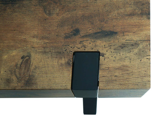 Cosmo Casa - Bijzettafel - Salontafel & Nachtkastje - MDF & Metaal - Dark Wild Eiken - 50×50×50 cm