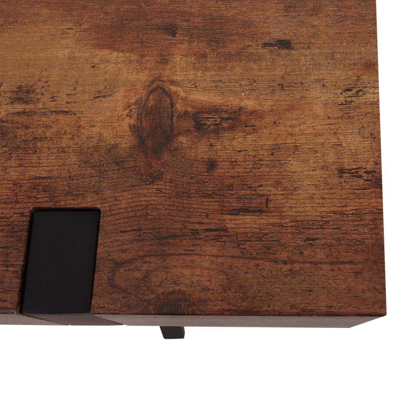 Cosmo Casa - Consoletafel - Telefoontafel / Werktafel / Bijzettafel & Opbergtafel - Metaal - Dark Wild Eiken - 75×100×40 cm