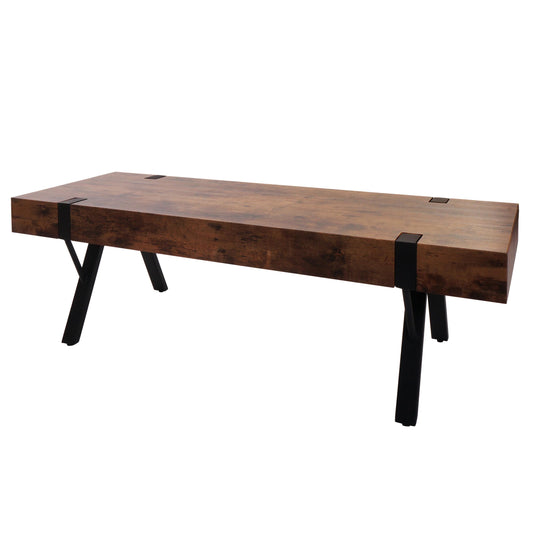 Cosmo Casa - TV-rek - Lowboard TV-tafel - Metaal - Dark Wild Eiken - 42×120×40 cm