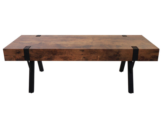 Cosmo Casa - TV-rek - Lowboard TV-tafel - Metaal - Dark Wild Eiken - 42×120×40 cm