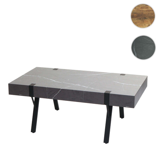 Cosmo Casa - Salontafel - Woonkamertafel / Bijzettafel - Metaal - Marmerlook Grijs - 43×110×60 cm