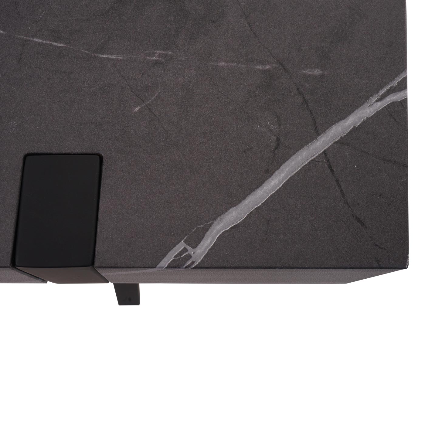 Cosmo Casa - Consoletafel - Telefoontafel / Werktafel / Bijzettafel & Opbergtafel - Metaal - Marmerlook Grijs - 75×100×40 cm