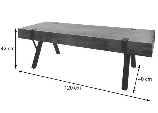 Cosmo Casa - TV-rek - Lowboard TV-tafel - Metaal - Marmerlook Grijs - 42×120×40 cm