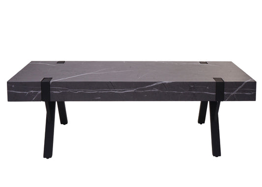 Cosmo Casa - TV-rek - Lowboard TV-tafel - Metaal - Marmerlook Grijs - 42×120×40 cm