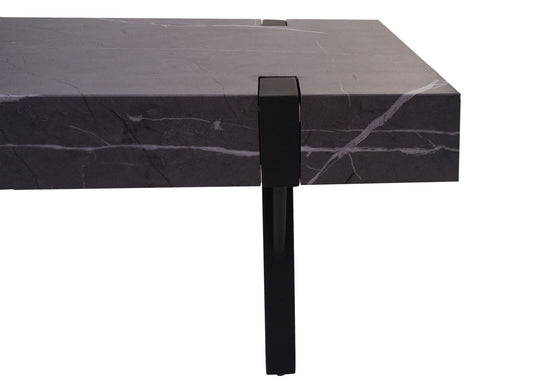 Cosmo Casa - TV-rek - Lowboard TV-tafel - Metaal - Marmerlook Grijs - 42×120×40 cm